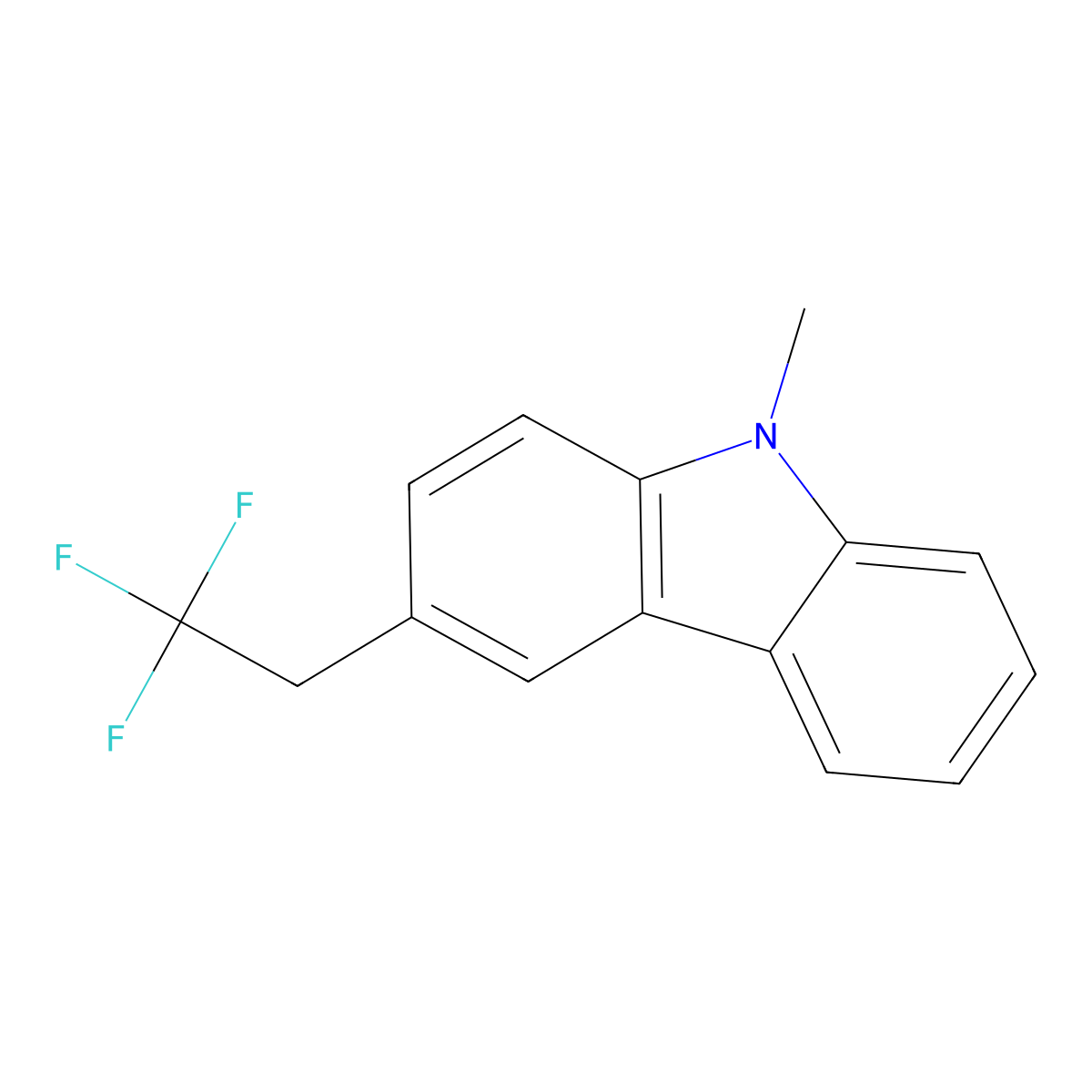 9-methyl-3-(2,2,2-trifluoroethyl)-9H-carbazole molecular structure, CAS 370572-27-3
