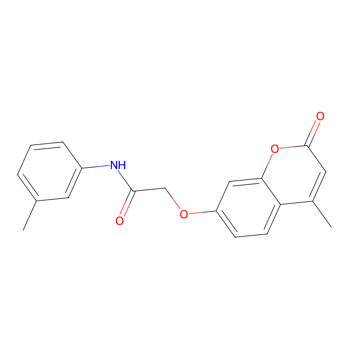 2-(4-methyl-2-oxochromen-7-yl)oxy-N-(3-methylphenyl)acetamide molecular structure, CAS 370572-79-5