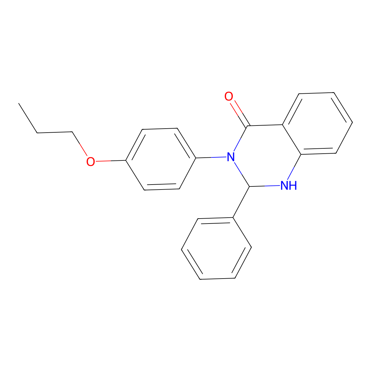 2-Phenyl-3-(4-propoxyphenyl)-1,2-dihydroquinazolin-4-one molecular structure, CAS 370574-73-5