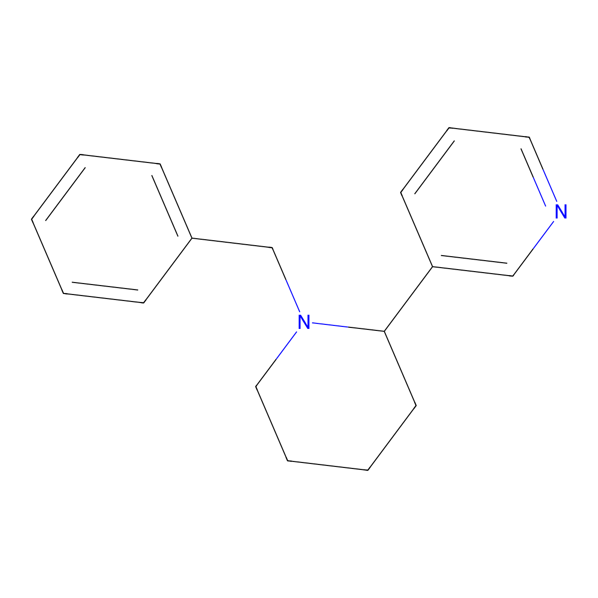 3-(1-Benzylpiperidin-2-yl)pyridine molecular structure, CAS 370582-82-4