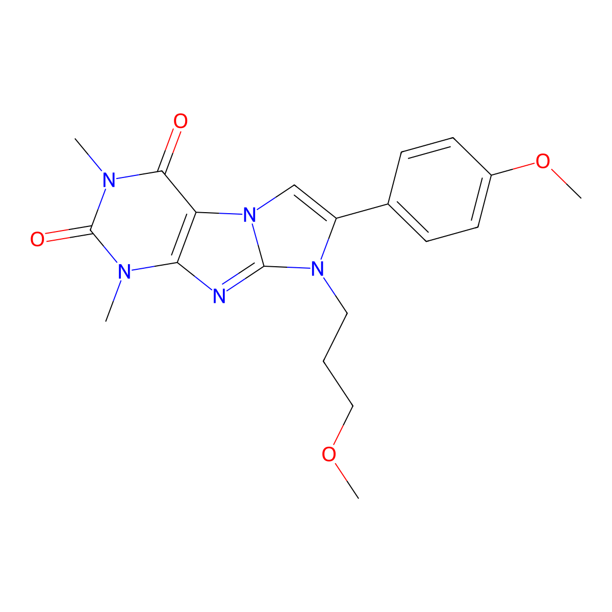 7-(4-Methoxyphenyl)-6-(3-methoxypropyl)-2,4-dimethylpurino[7,8-a]imidazole-1,3-dione molecular structure, CAS 370582-91-5