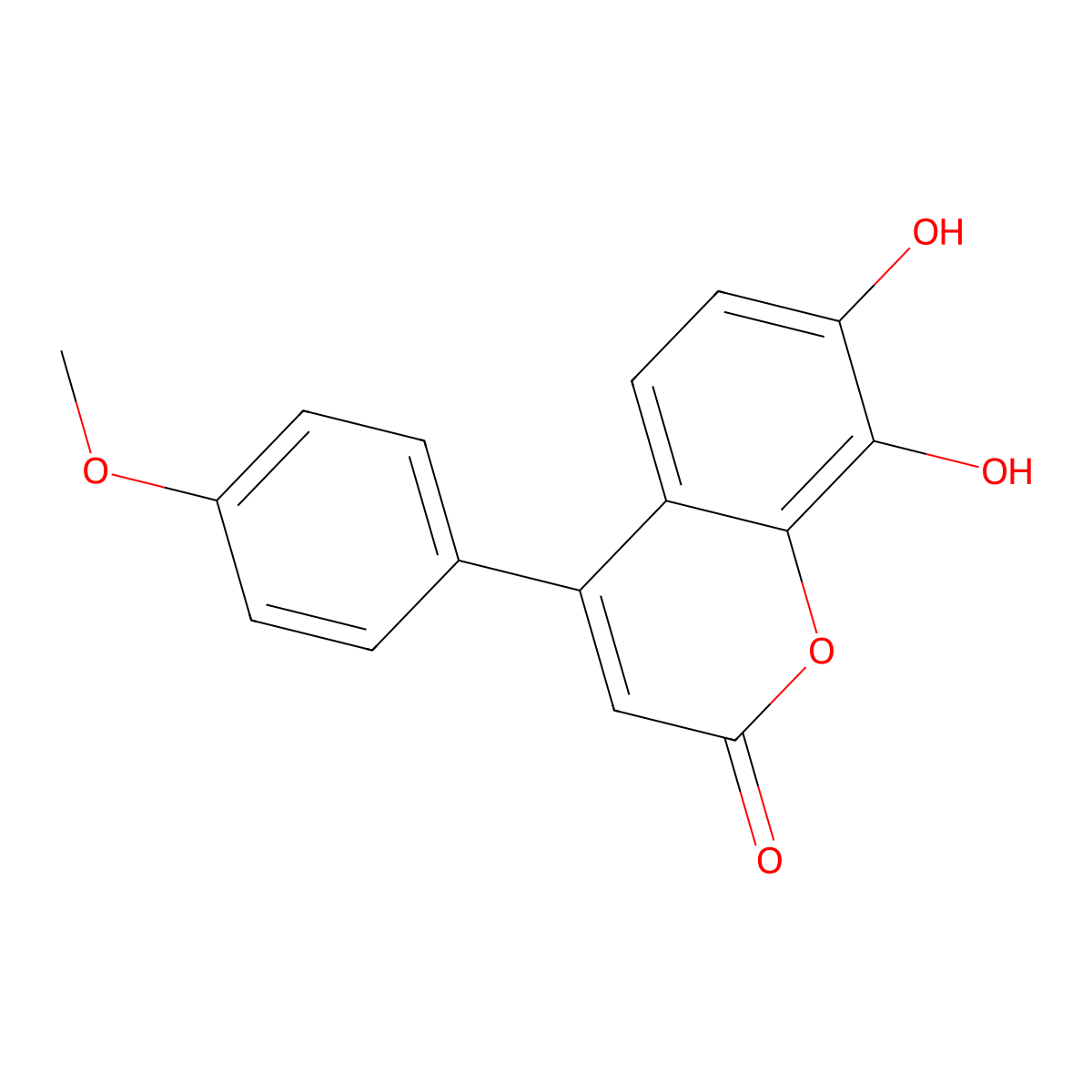7,8-dihydroxy-4-(4-methoxyphenyl)-2H-chromen-2-one molecular structure, CAS 370582-94-8