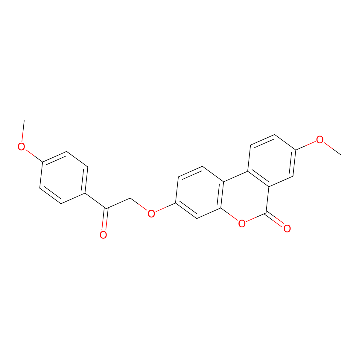 8-methoxy-3-[2-(4-methoxyphenyl)-2-oxoethoxy]-6H-benzo[c]chromen-6-one molecular structure, CAS 370582-97-1