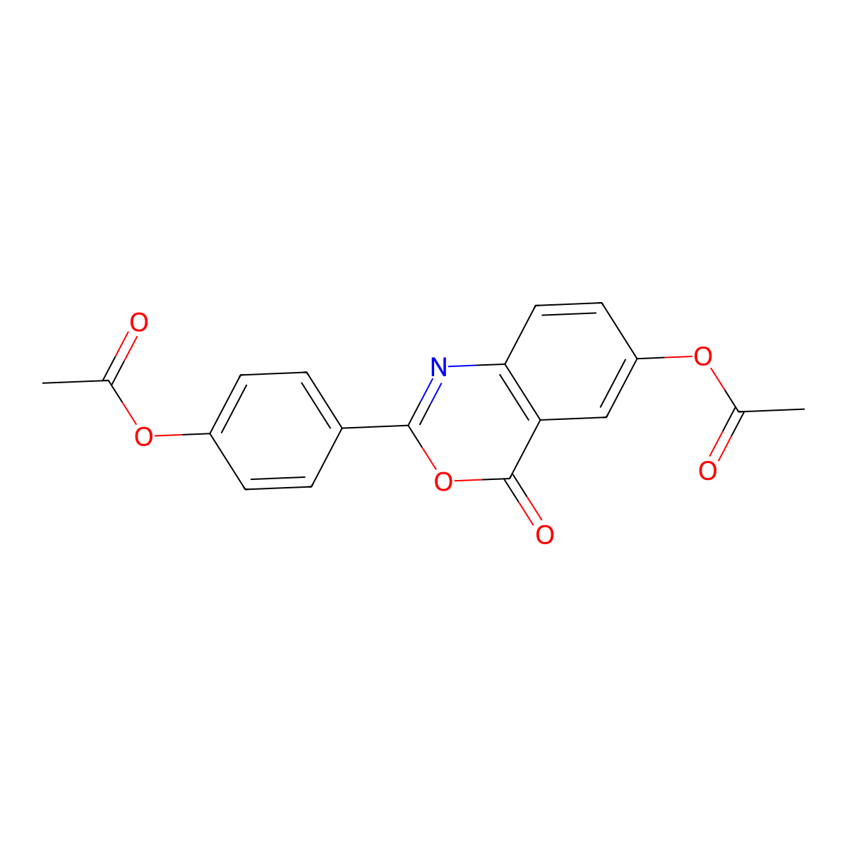 4-(6-acetoxy-4-oxo-4H-benzo[d][1,3]oxazin-2-yl)phenyl acetate molecular structure, CAS 370582-99-3