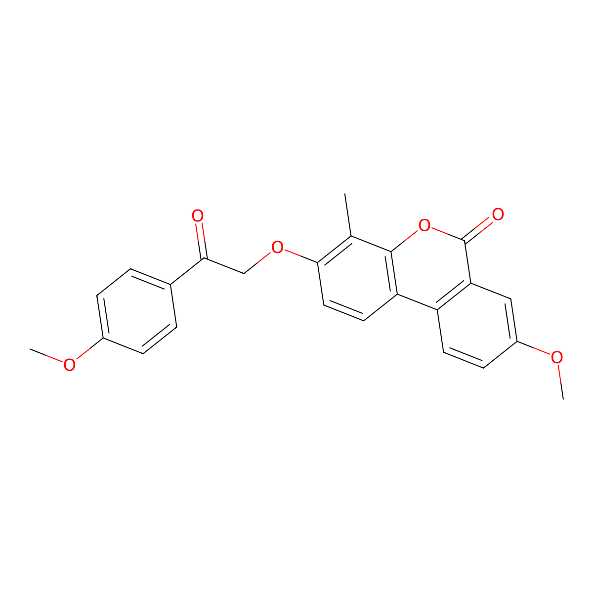 8-methoxy-3-[2-(4-methoxyphenyl)-2-oxoethoxy]-4-methyl-6H-benzo[c]chromen-6-one molecular structure, CAS 370583-07-6