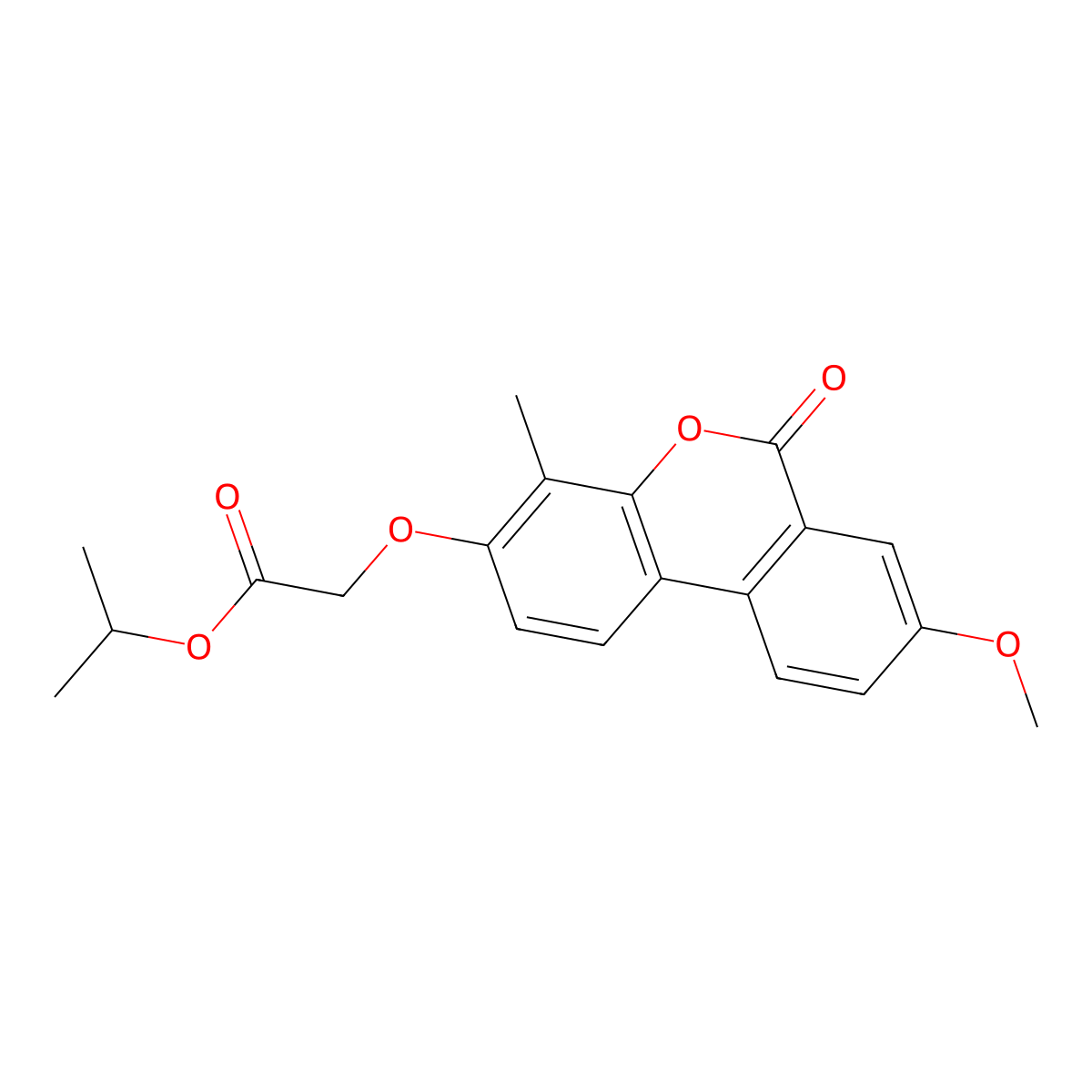 isopropyl [(8-methoxy-4-methyl-6-oxo-6H-benzo[c]chromen-3-yl)oxy]acetate molecular structure, CAS 370583-18-9