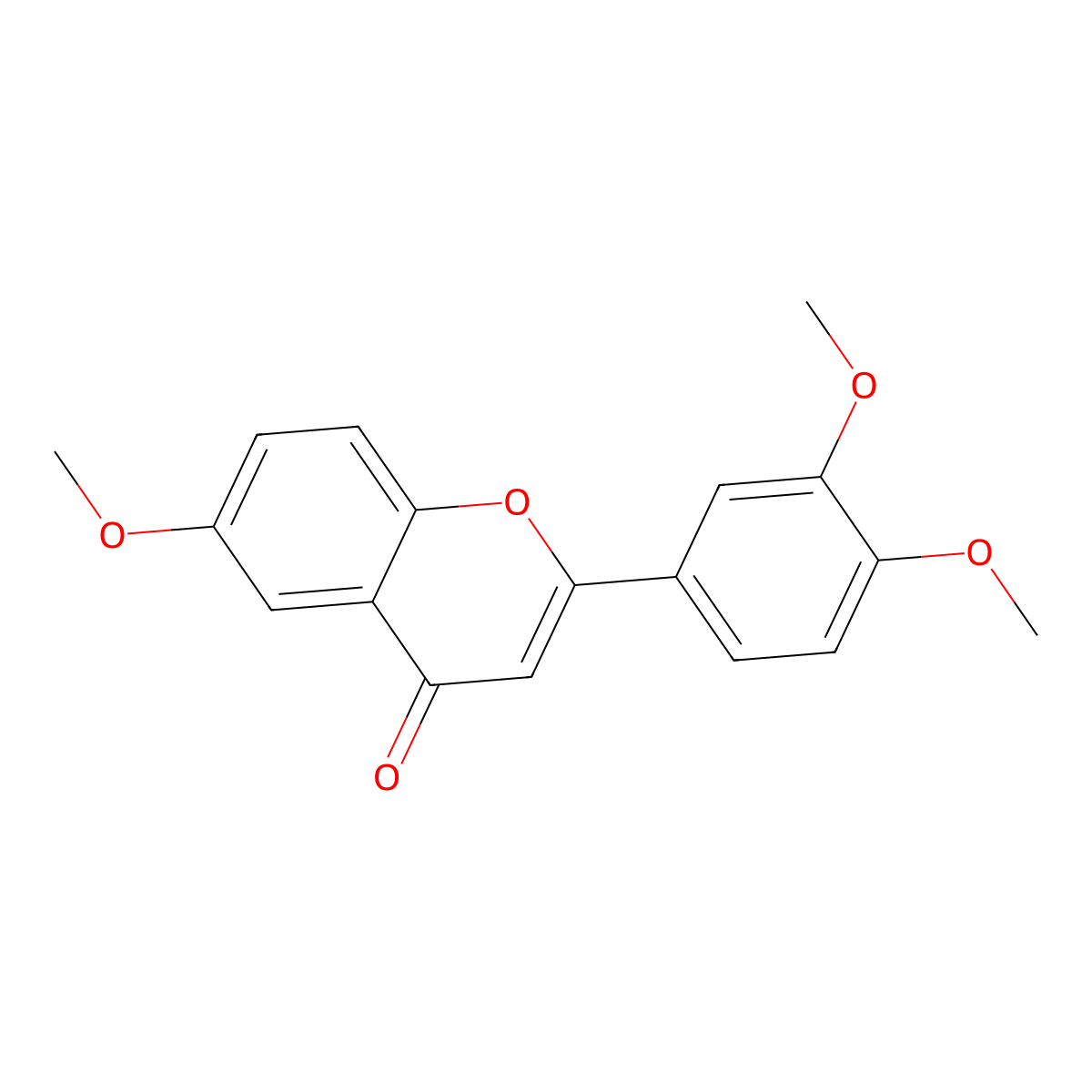 2-(3,4-dimethoxyphenyl)-6-methoxy-4H-chromen-4-one molecular structure, CAS 370583-46-3