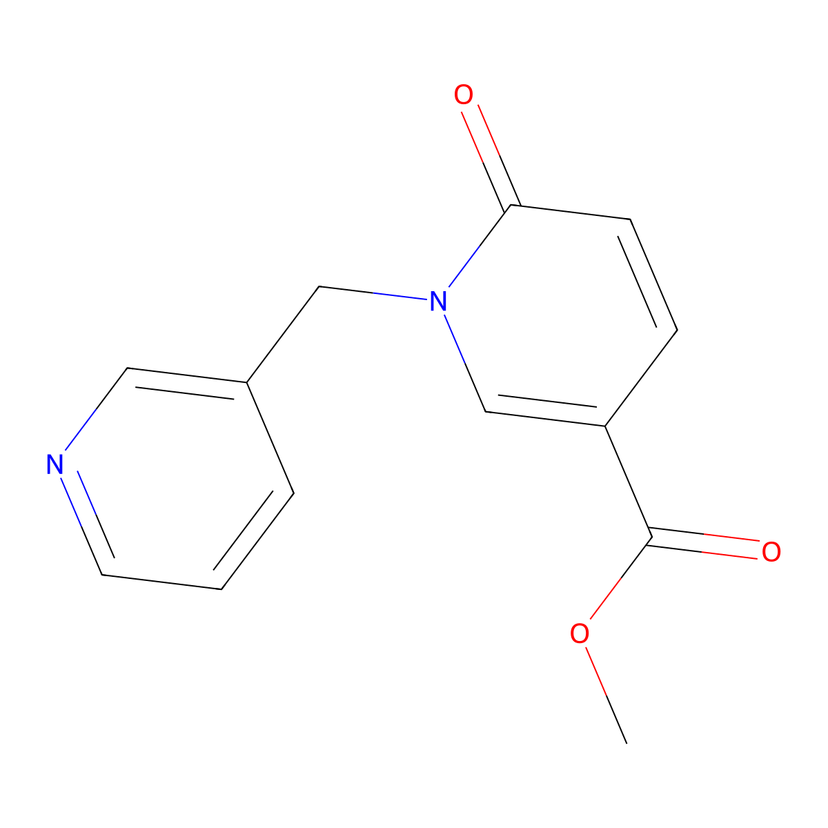 Methyl 6-oxo-1-(pyridin-3-ylmethyl)pyridine-3-carboxylate molecular structure, CAS 370583-70-3