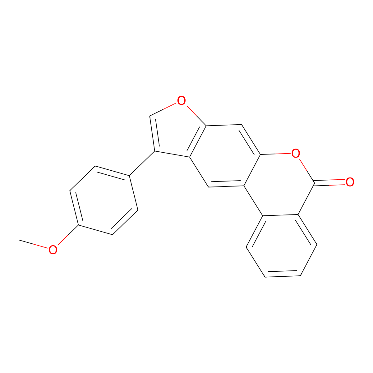 10-(4-methoxyphenyl)-5H-benzo[c]furo[3,2-g]chromen-5-one molecular structure, CAS 370584-03-5