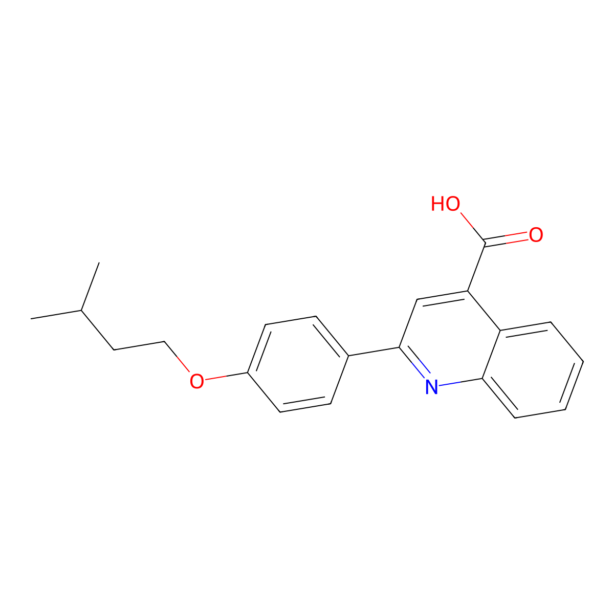 2-[4-(Isopentyloxy)phenyl]-4-quinolinecarboxylic acid molecular structure, CAS 370584-06-8