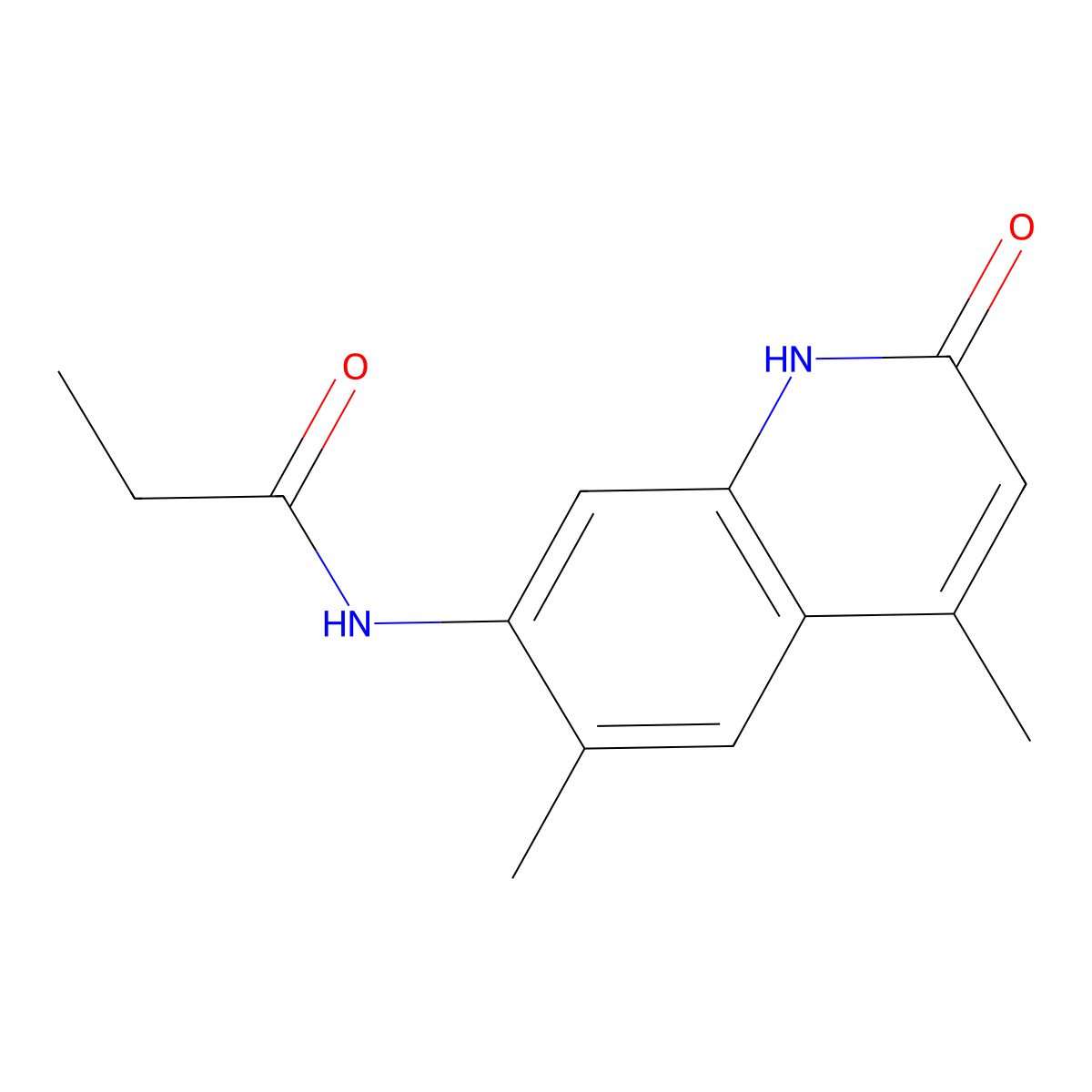 N-(4,6-dimethyl-2-oxo-1H-quinolin-7-yl)propanamide molecular structure, CAS 370584-07-9