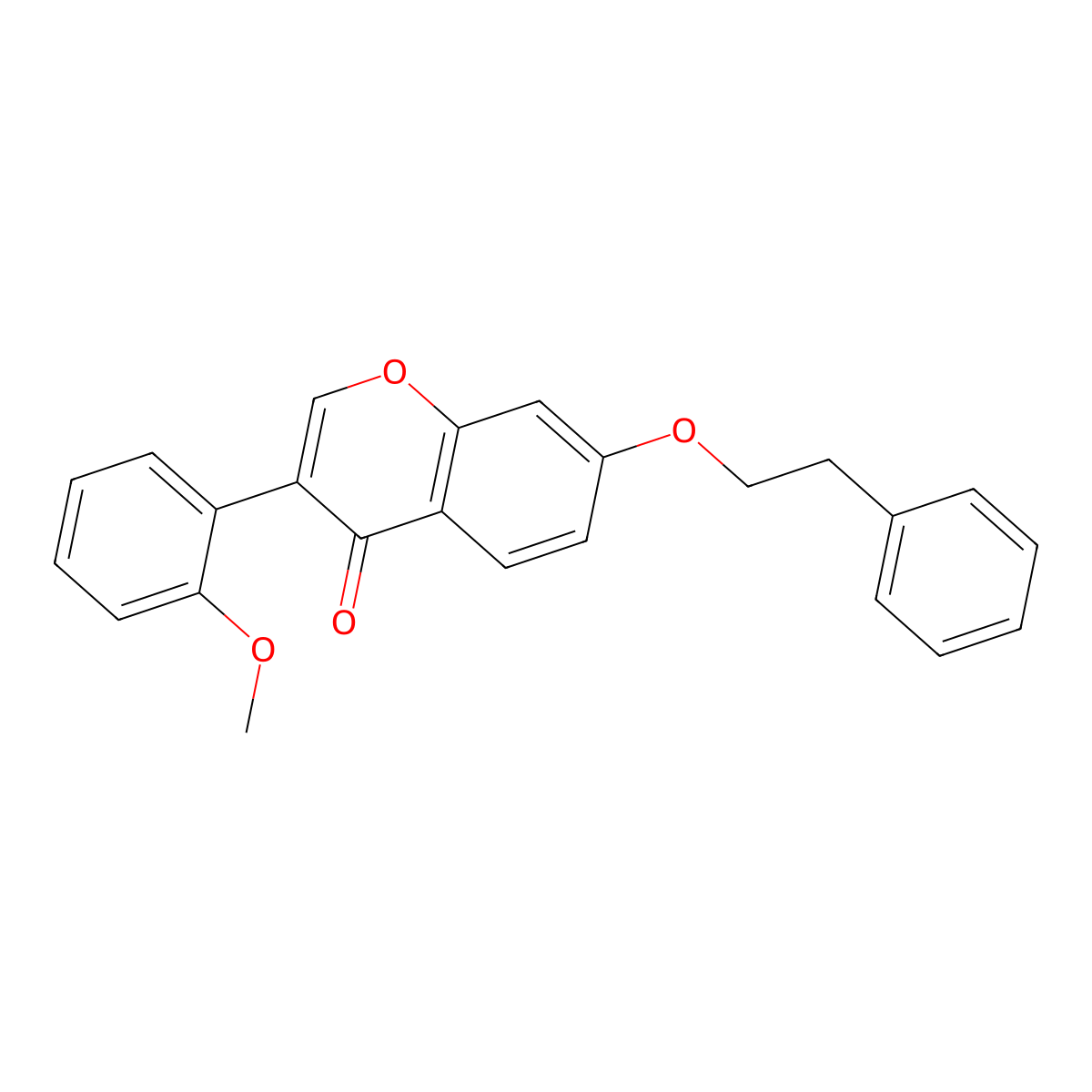 3-(2-methoxyphenyl)-7-(2-phenylethoxy)-4H-chromen-4-one molecular structure, CAS 370584-14-8