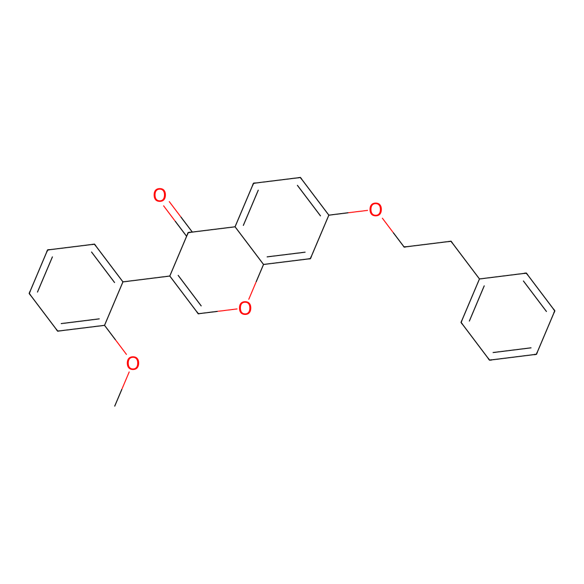 3-(2-methoxyphenyl)-7-(2-phenylethoxy)-4H-chromen-4-one molecular structure, CAS 370584-14-8