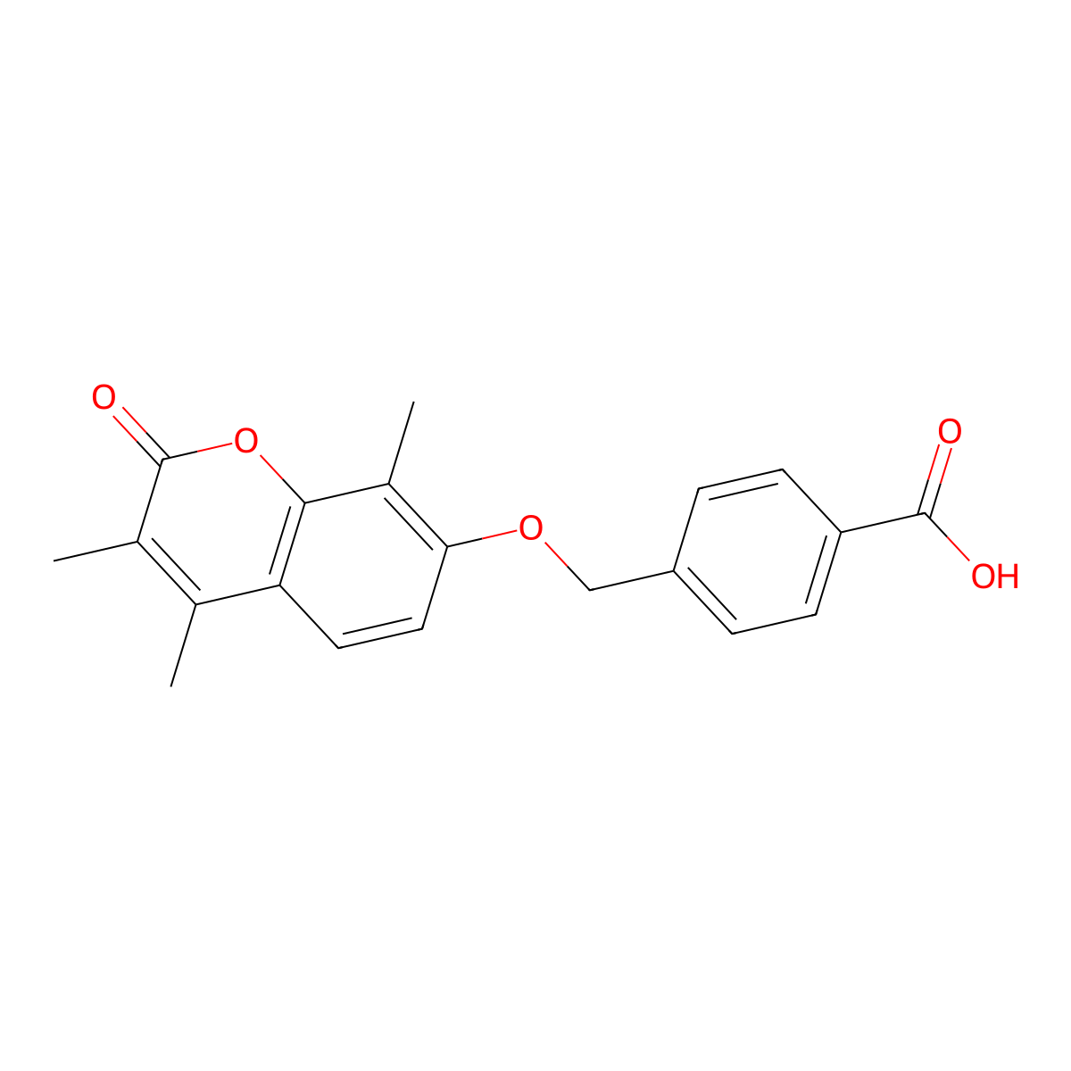 4-{[(3,4,8-trimethyl-2-oxo-2H-chromen-7-yl)oxy]methyl}benzoic acid molecular structure, CAS 370584-43-3