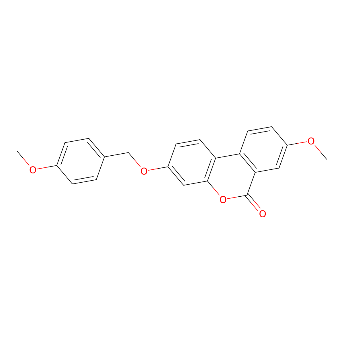 8-methoxy-3-[(4-methoxybenzyl)oxy]-6H-benzo[c]chromen-6-one molecular structure, CAS 370584-56-8