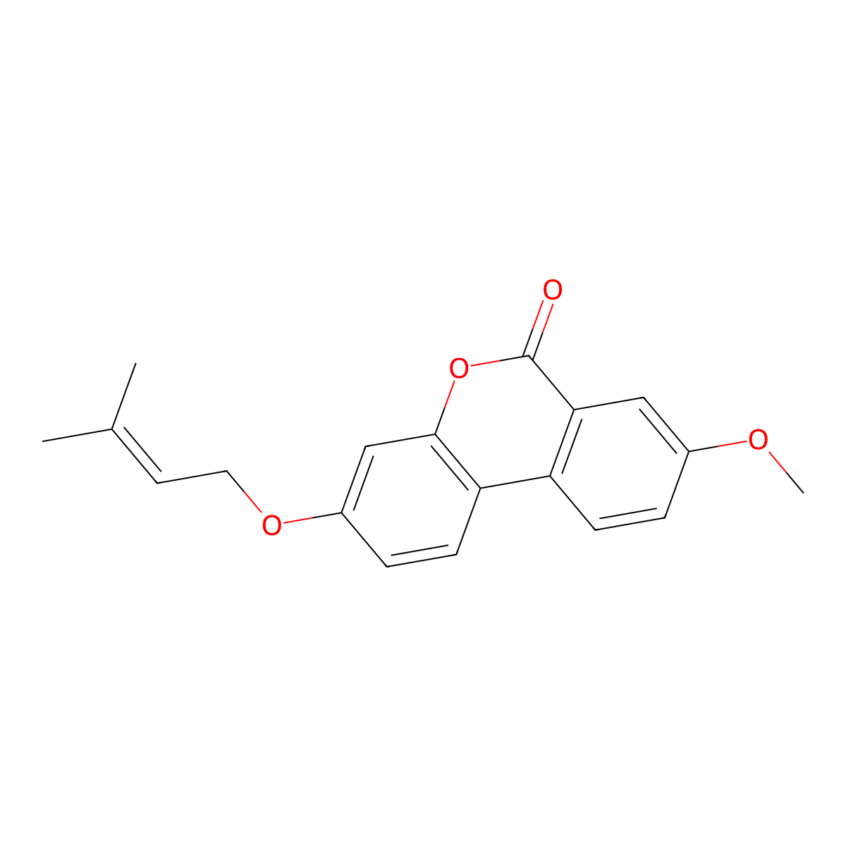8-methoxy-3-[(3-methyl-2-butenyl)oxy]-6H-benzo[c]chromen-6-one molecular structure, CAS 370584-82-0