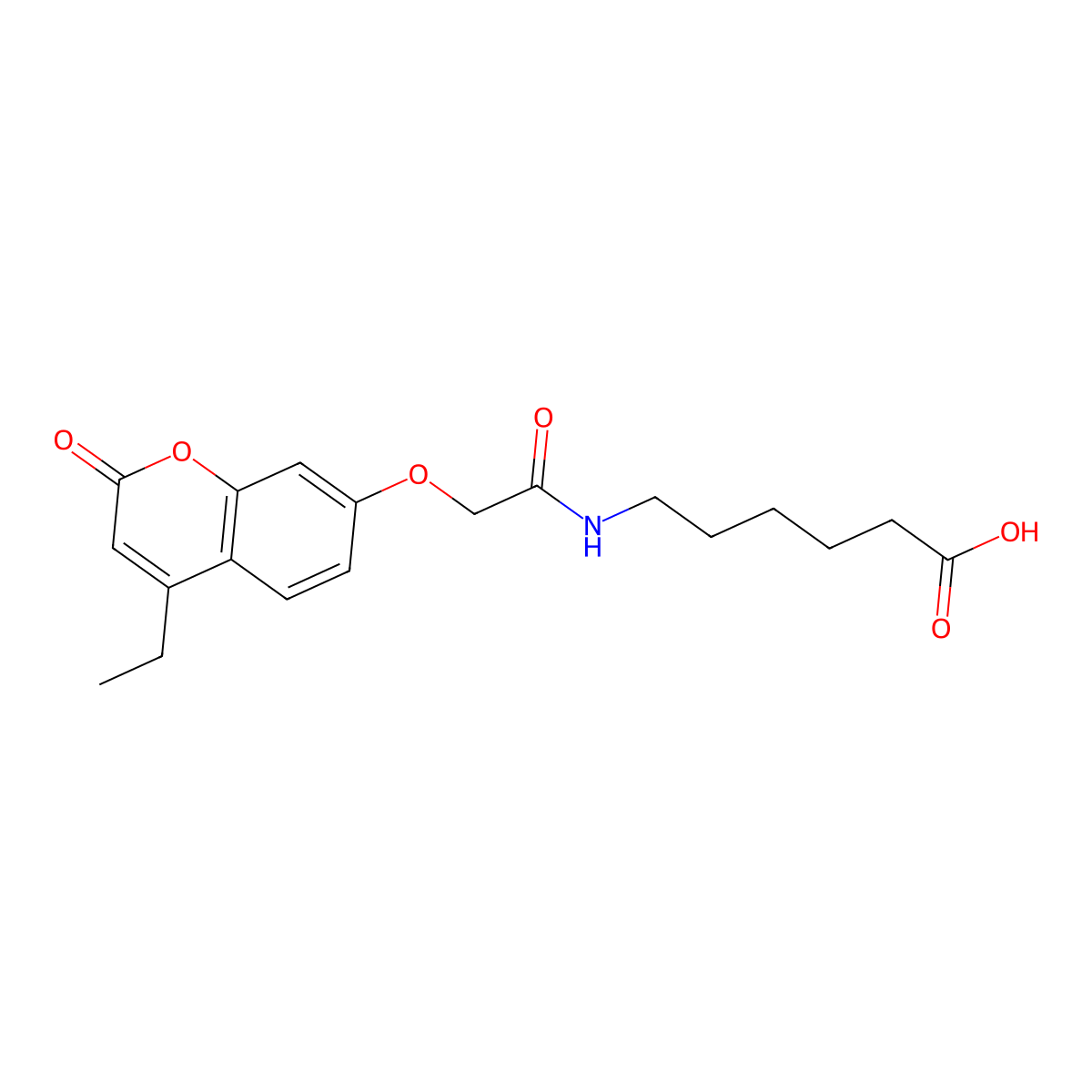 6-({[(4-ethyl-2-oxo-2H-chromen-7-yl)oxy]acetyl}amino)hexanoic acid molecular structure, CAS 370585-15-2