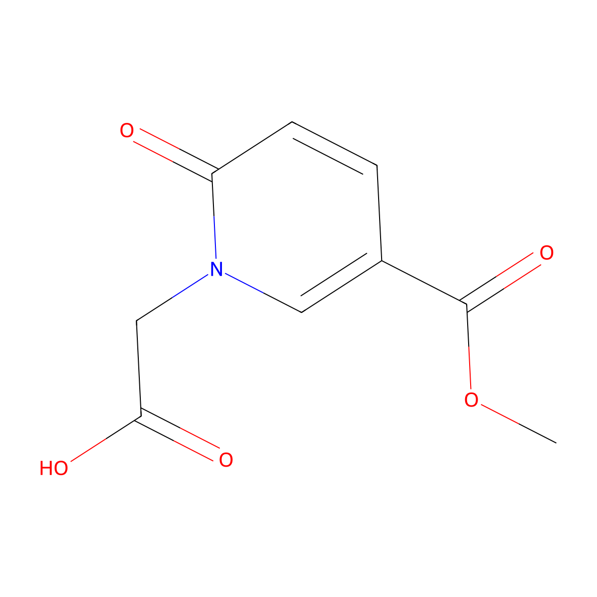 2-(5-Methoxycarbonyl-2-oxopyridin-1-yl)acetic acid molecular structure, CAS 370585-18-5