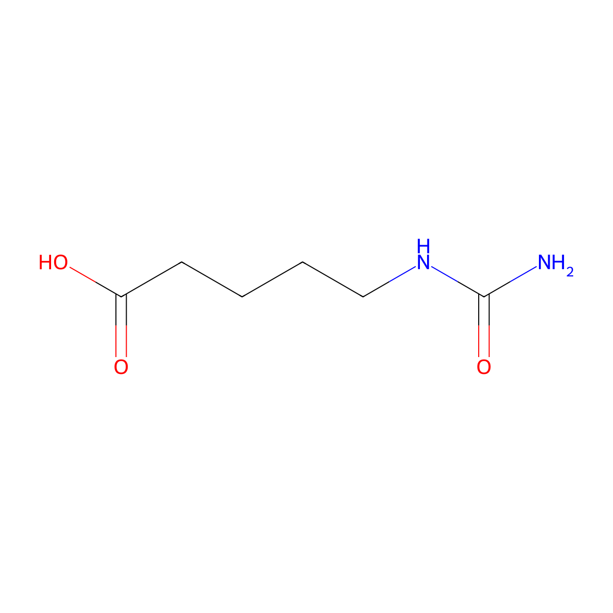 5-(Carbamoylamino)pentanoic acid molecular structure, CAS 370585-29-8