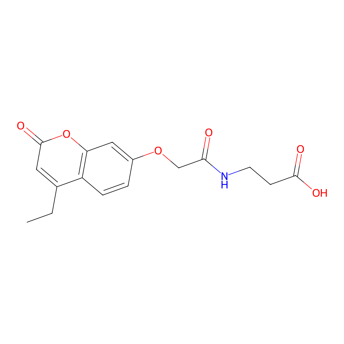 N-{[(4-ethyl-2-oxo-2H-chromen-7-yl)oxy]acetyl}-beta-alanine molecular structure, CAS 370585-52-7