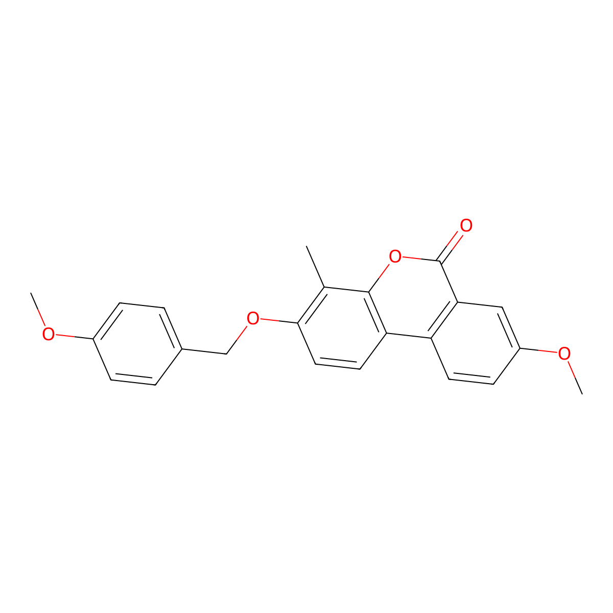8-methoxy-3-[(4-methoxybenzyl)oxy]-4-methyl-6H-benzo[c]chromen-6-one molecular structure, CAS 370585-56-1
