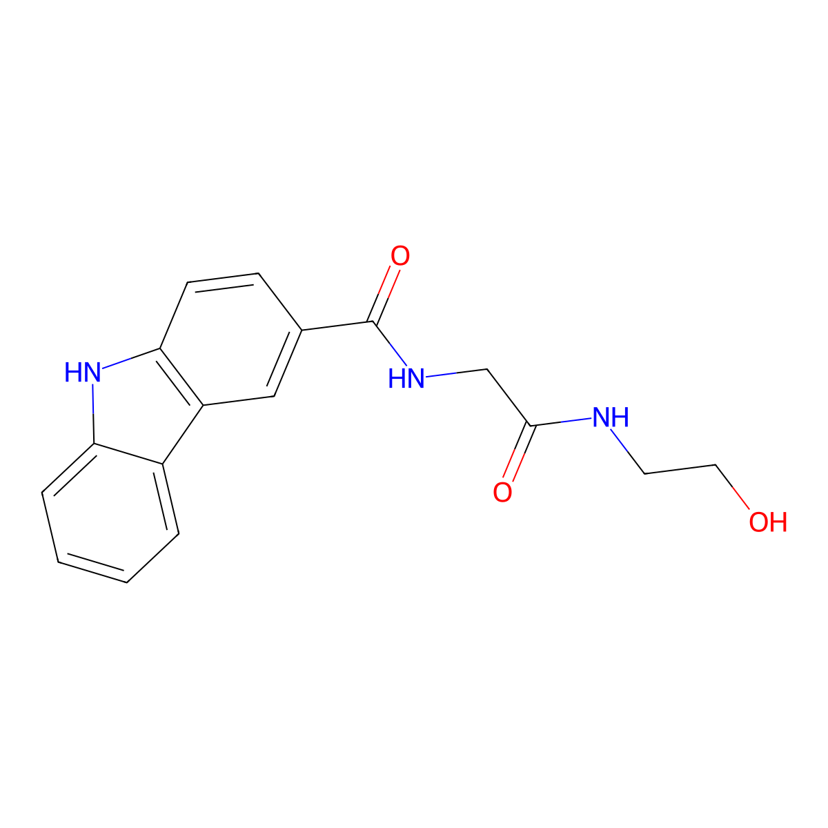 N-[2-(2-hydroxyethylamino)-2-oxoethyl]-9H-carbazole-3-carboxamide molecular structure, CAS 370585-74-3