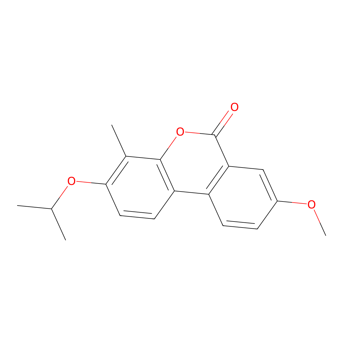 3-isopropoxy-8-methoxy-4-methyl-6H-benzo[c]chromen-6-one molecular structure, CAS 370585-91-4
