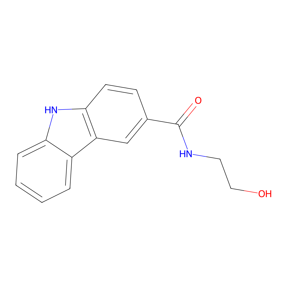 N-(2-hydroxyethyl)-9H-carbazole-3-carboxamide molecular structure, CAS 370585-97-0