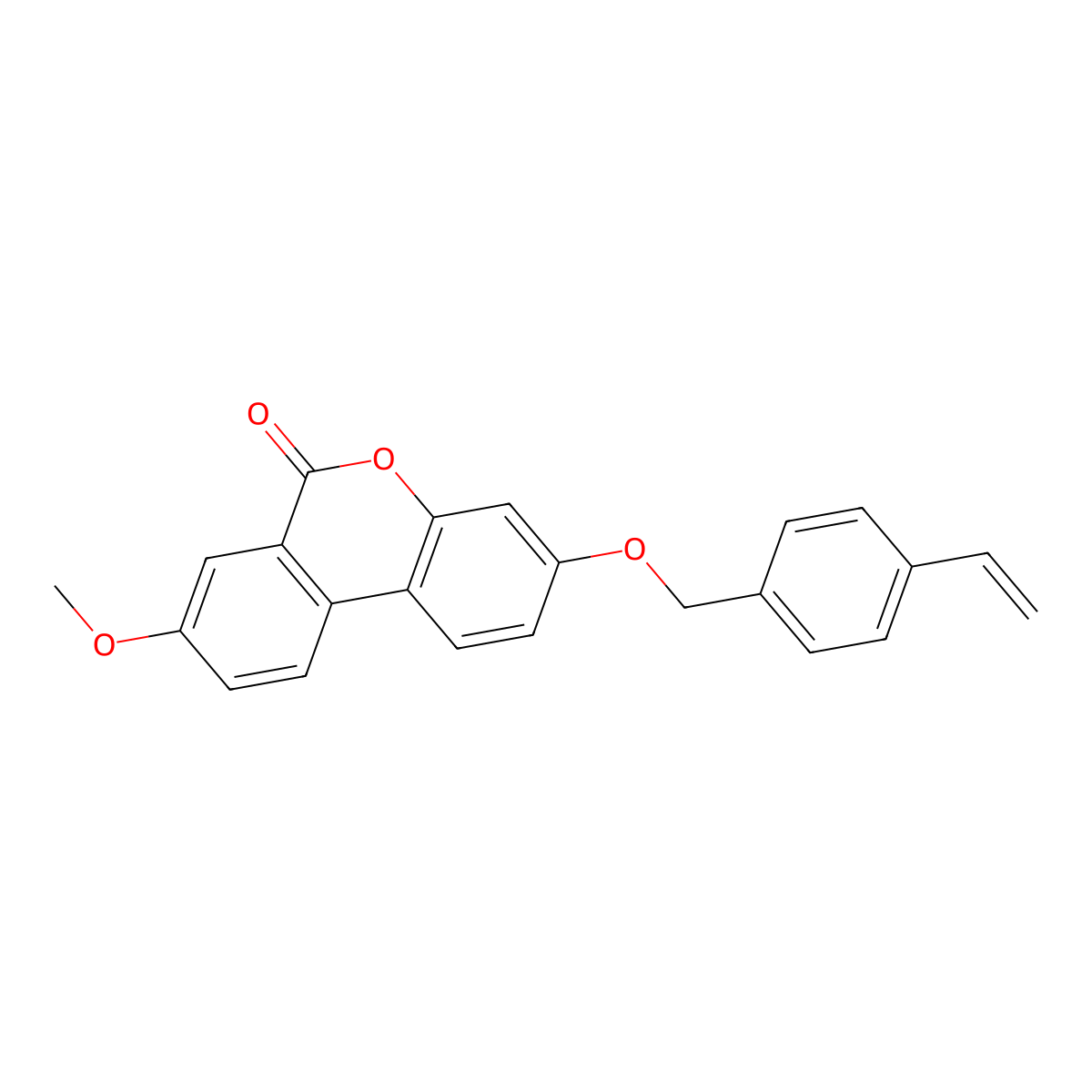 3-[(4-ethenylbenzyl)oxy]-8-methoxy-6H-benzo[c]chromen-6-one molecular structure, CAS 370586-09-7