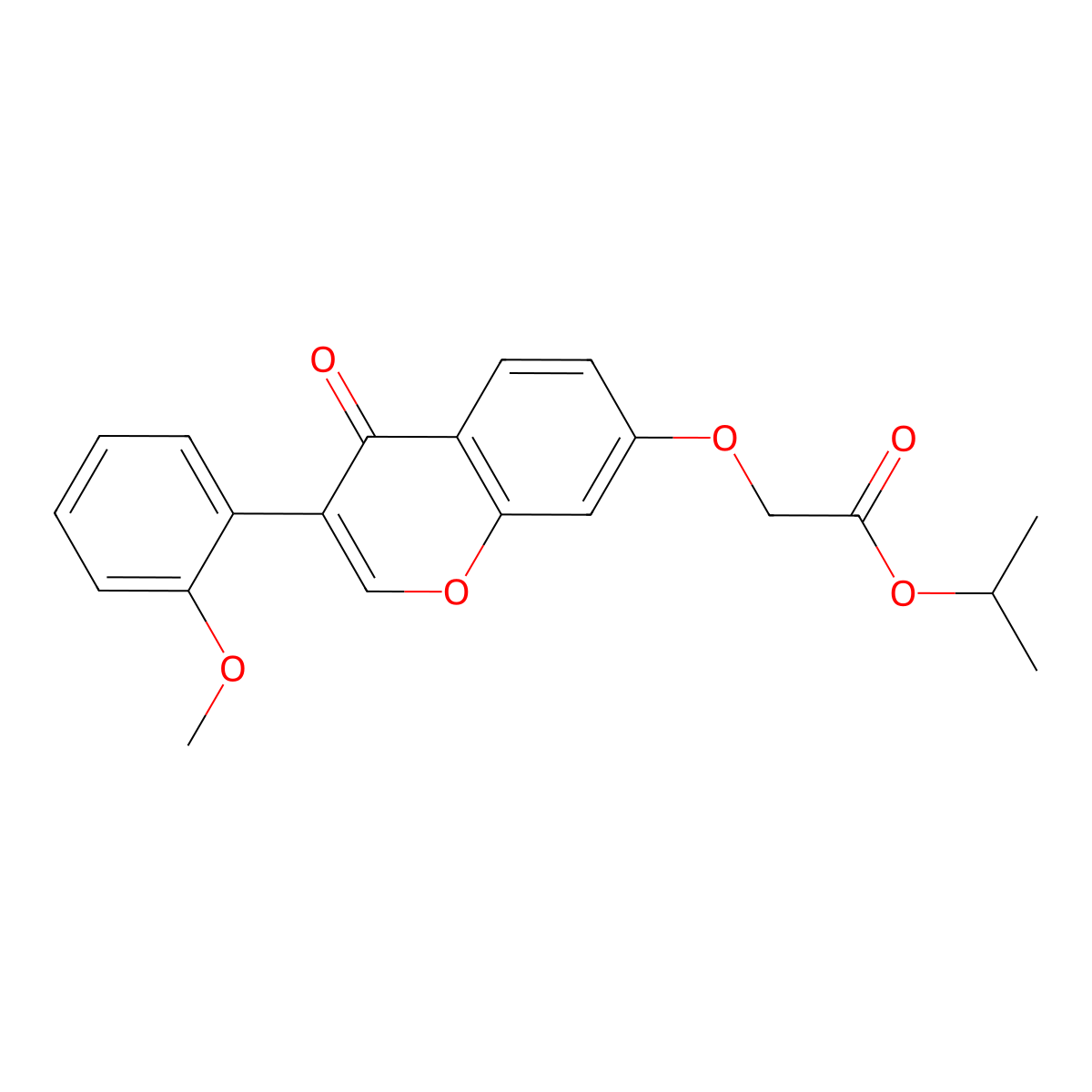 Methylethyl 2-[3-(2-methoxyphenyl)-4-oxochromen-7-yloxy]acetate molecular structure, CAS 370586-17-7