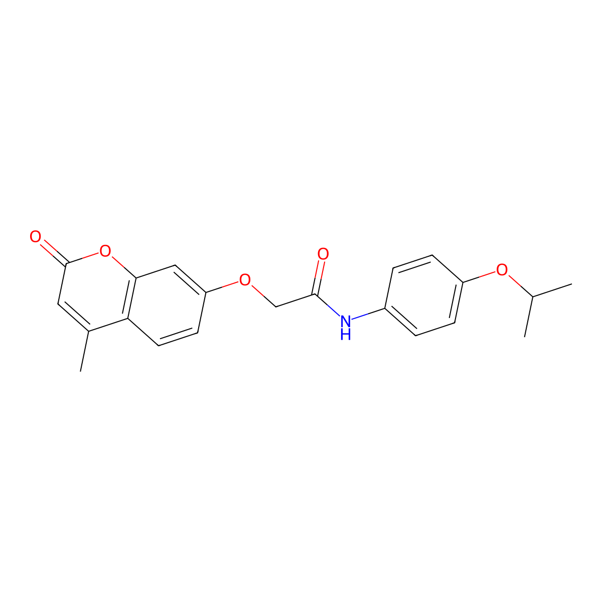 N-(4-isopropoxyphenyl)-2-((4-methyl-2-oxo-2H-chromen-7-yl)oxy)acetamide molecular structure, CAS 370586-22-4