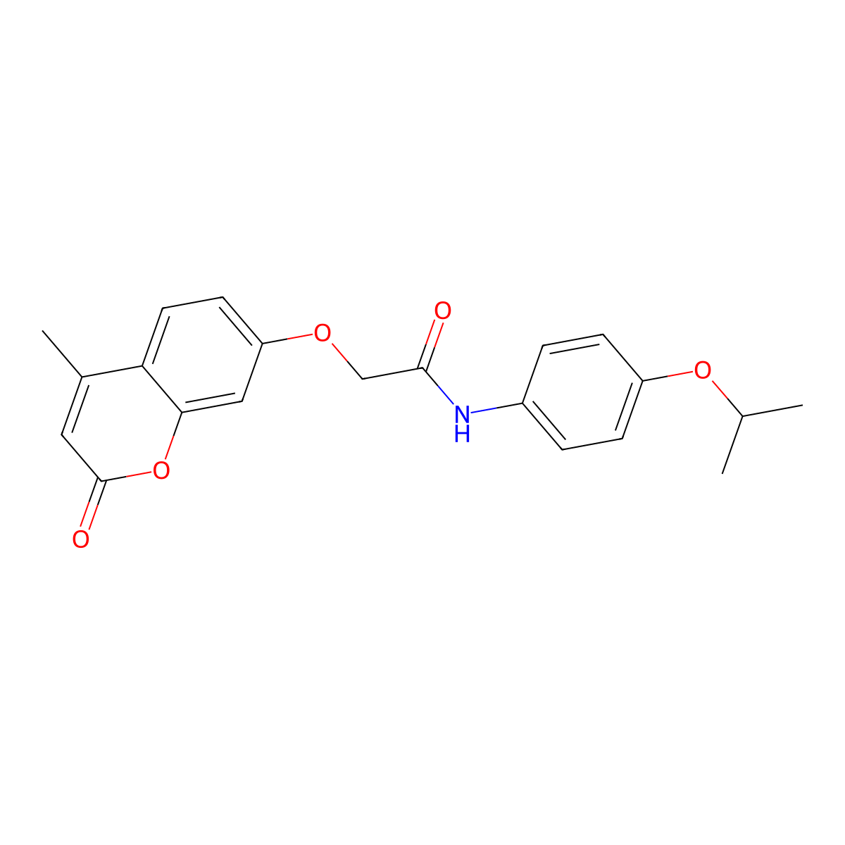 N-(4-isopropoxyphenyl)-2-((4-methyl-2-oxo-2H-chromen-7-yl)oxy)acetamide molecular structure, CAS 370586-22-4
