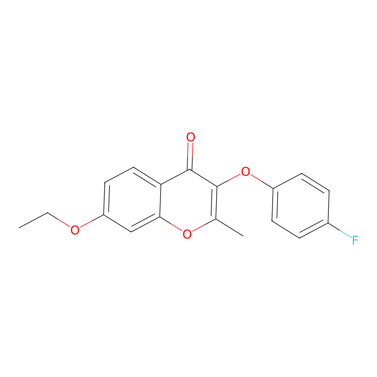 7-ethoxy-3-(4-fluorophenoxy)-2-methyl-4H-chromen-4-one molecular structure, CAS 370586-23-5