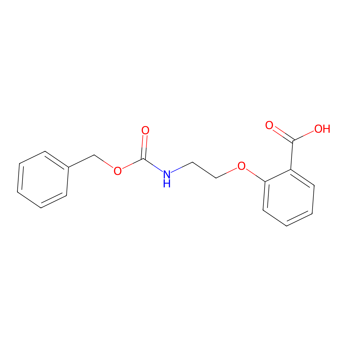 2-(2-{[(Benzyloxy)carbonyl]amino}ethoxy)benzoic acid molecular structure, CAS 370589-80-3