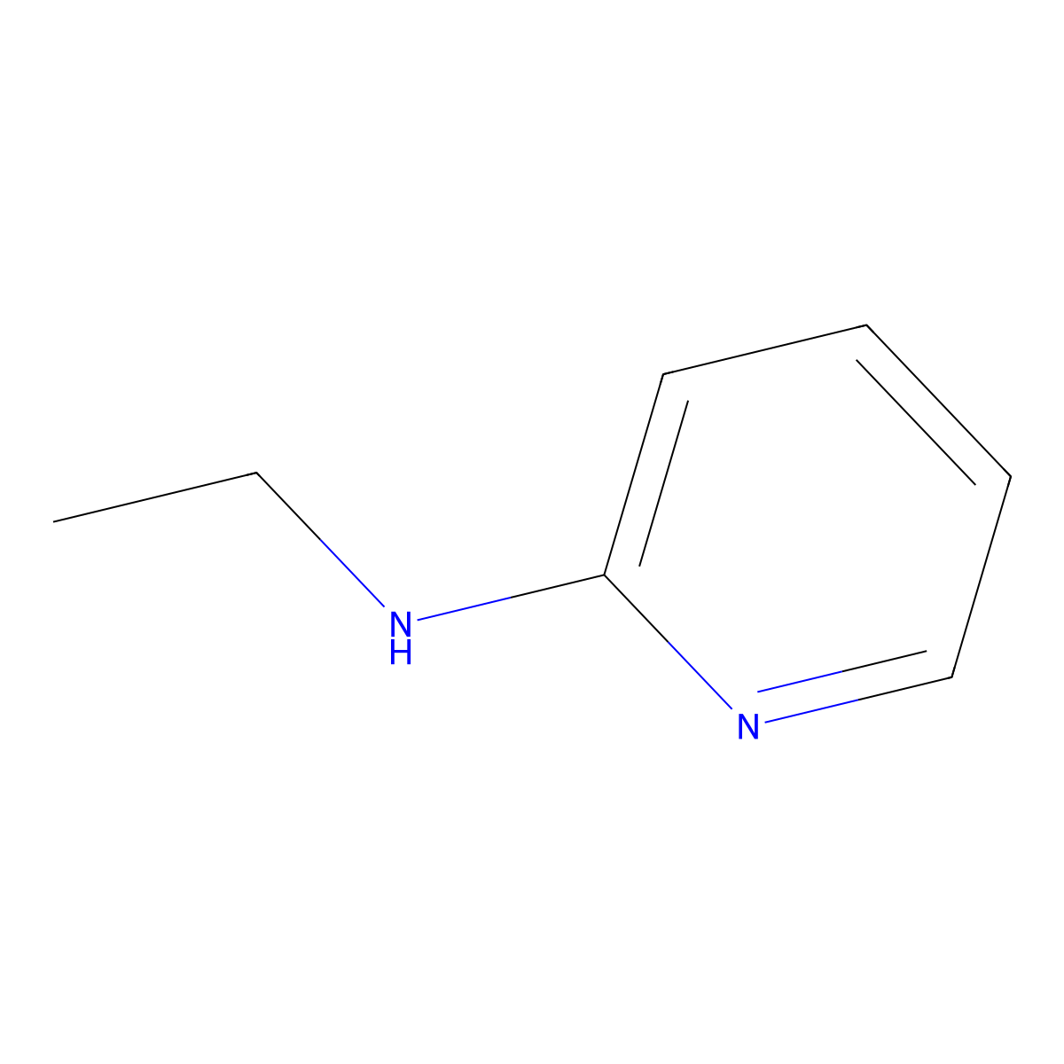 2-(Ethylamino)pyridine molecular structure, CAS 37059-57-7