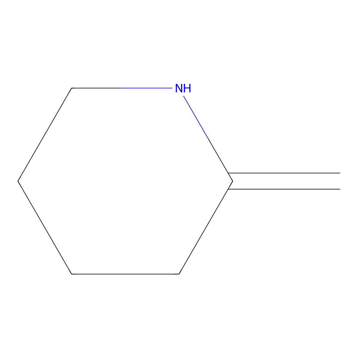 2-Methylidenepiperidine molecular structure, CAS 370591-12-1
