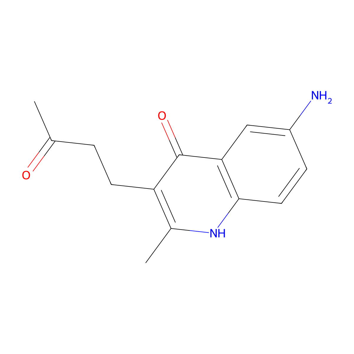 4-(6-Amino-4-hydroxy-2-methyl-quinolin-3-yl)-butan-2-one molecular structure, CAS 37062-87-6