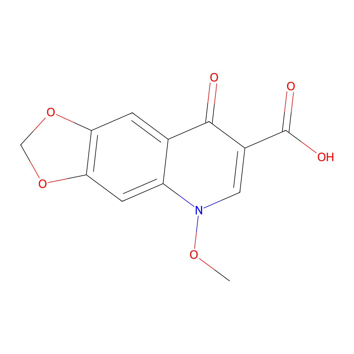 Miloxacin molecular structure, CAS 37065-29-5