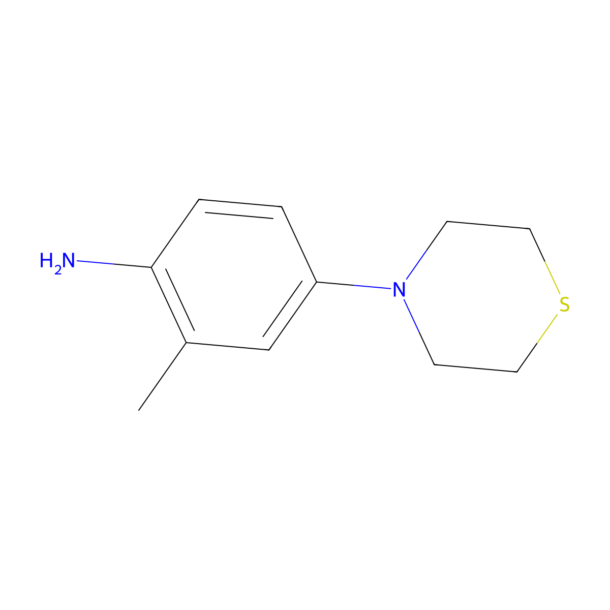 2-Methyl-4-(thiomorpholin-4-yl)aniline molecular structure, CAS 37065-86-4