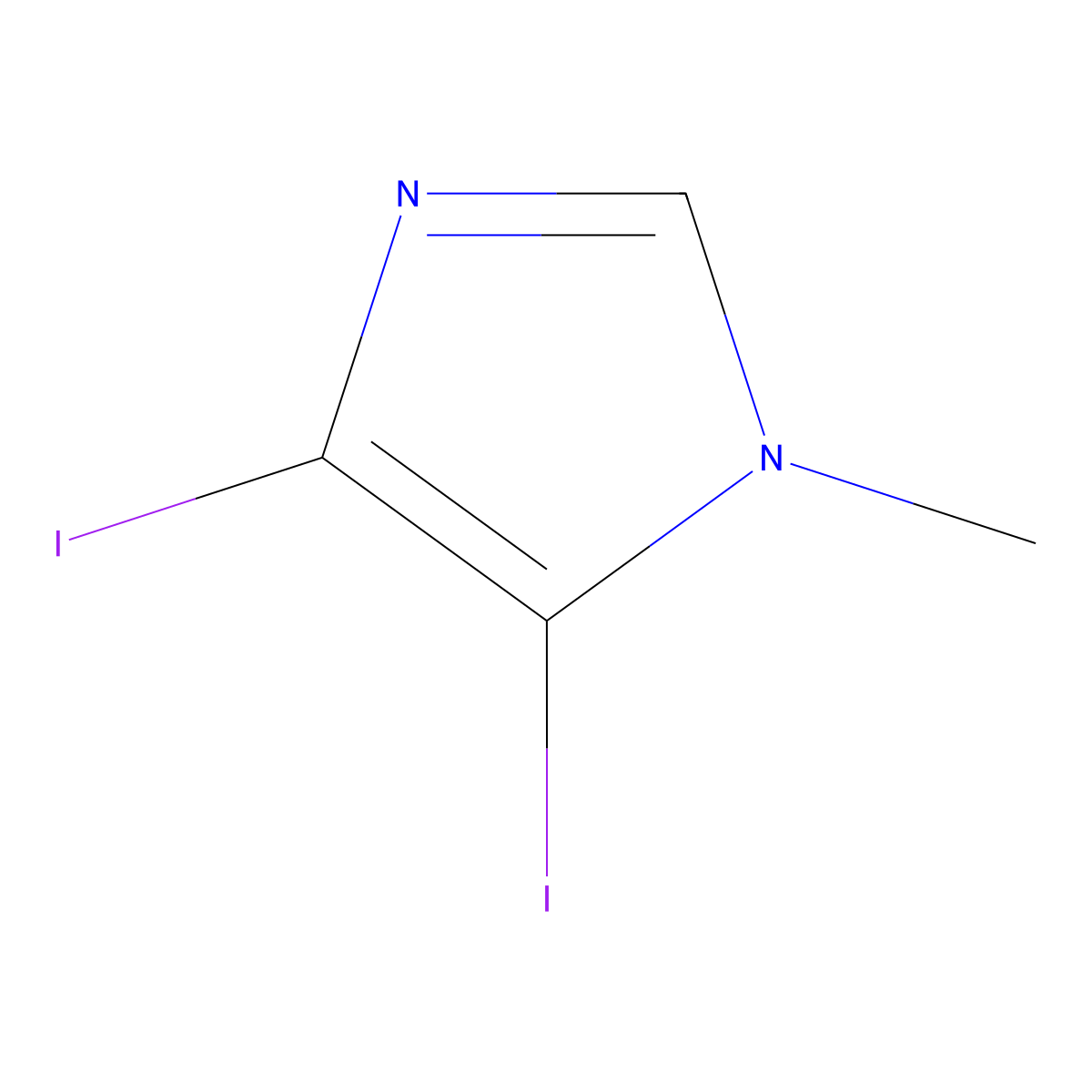 4,5-Diiodo-1-methyl-1H-imidazole molecular structure, CAS 37067-96-2