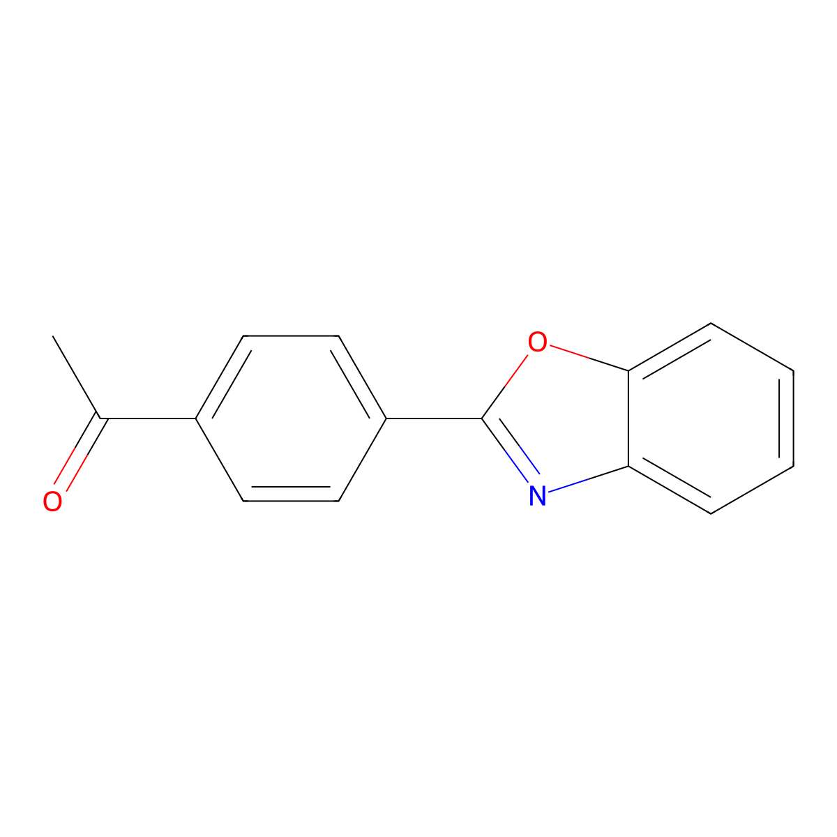 1-(4-(Benzo[d]oxazol-2-yl)phenyl)ethanone molecular structure, CAS 37069-08-2