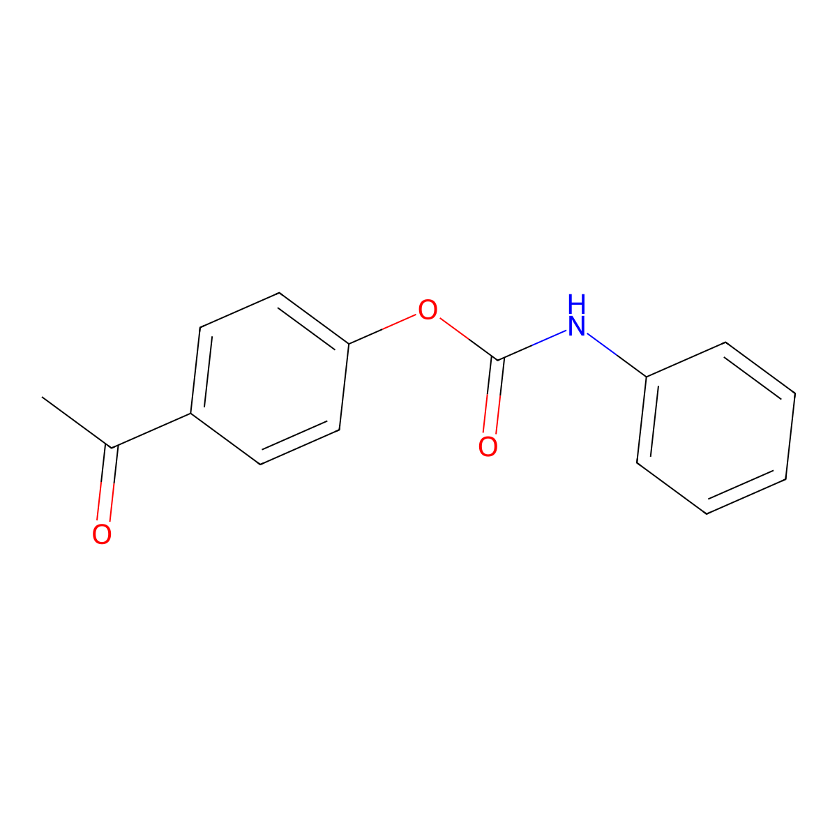 4-Acetylphenyl phenylcarbamate molecular structure, CAS 37070-86-3