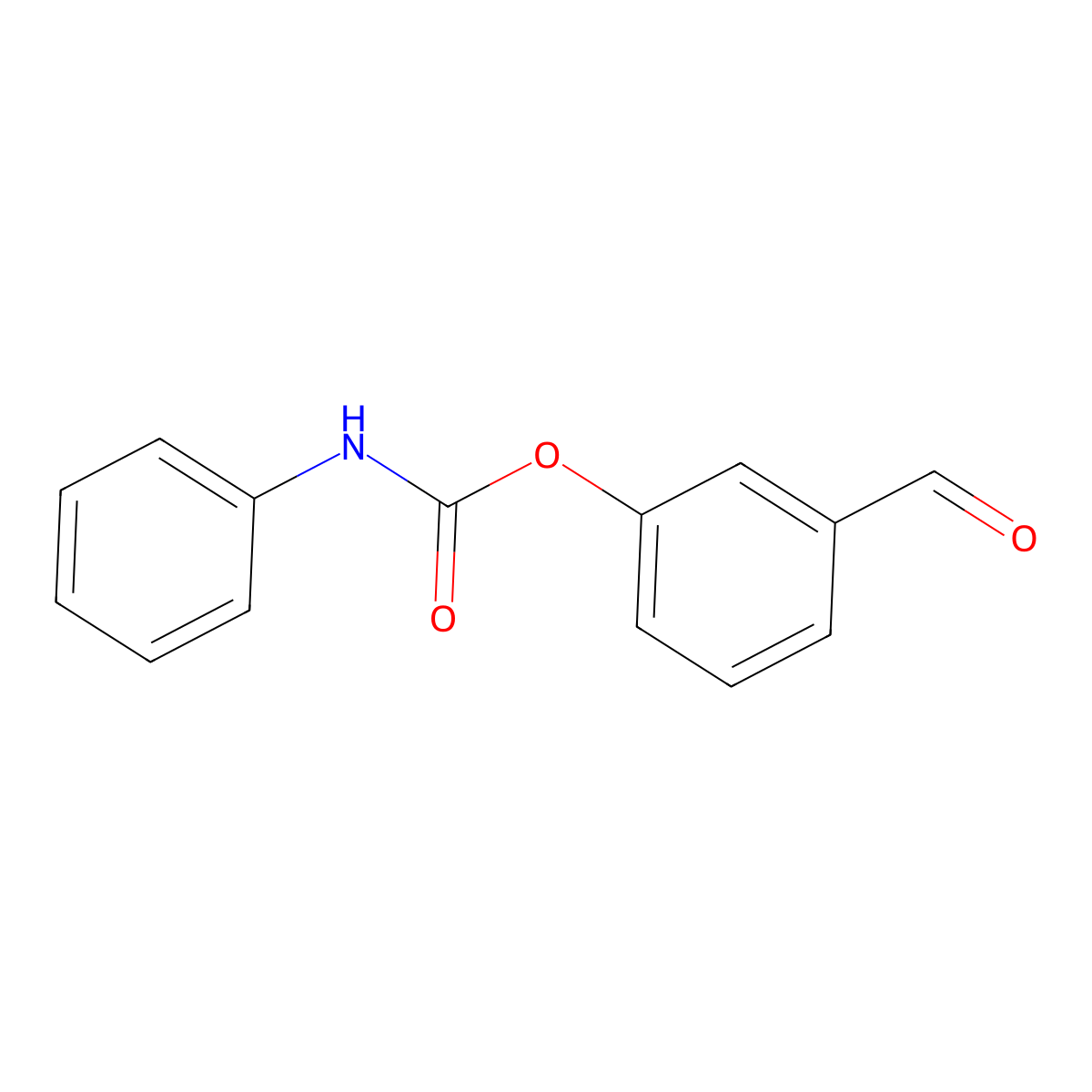 3-(((Phenylamino)carbonyl)oxy)benzaldehyde molecular structure, CAS 37070-87-4
