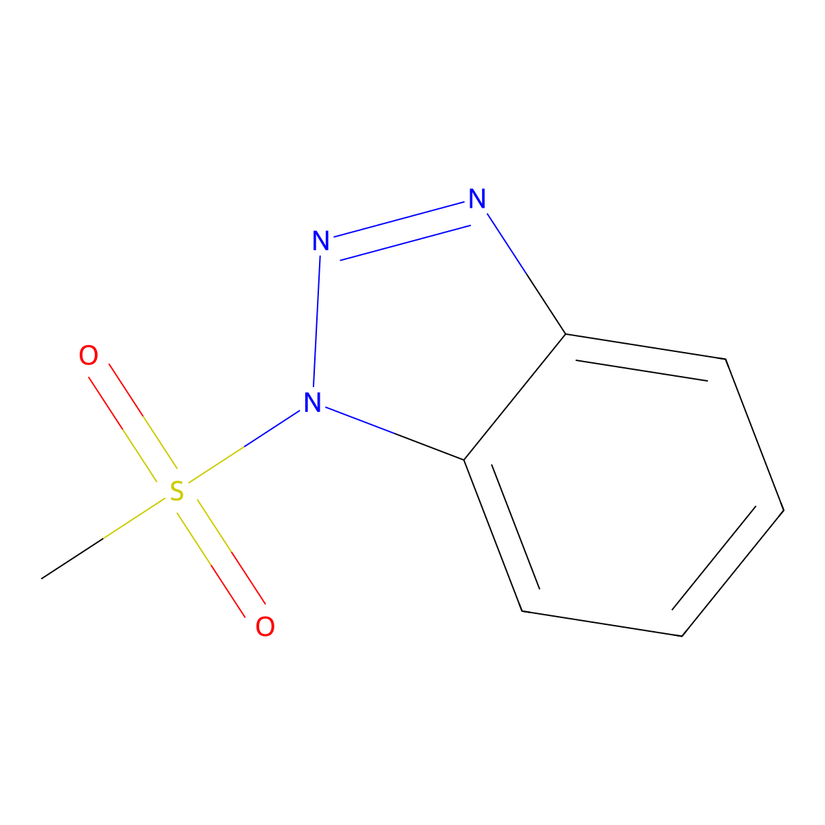 1-Methanesulfonyl-1H-benzotriazole molecular structure, CAS 37073-15-7