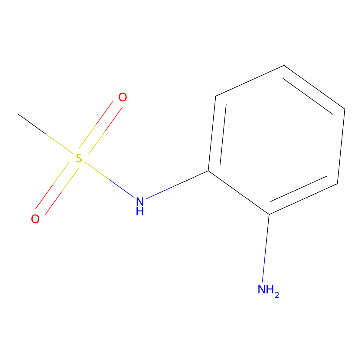 N-(2-aminophenyl)methanesulfonamide molecular structure, CAS 37073-18-0