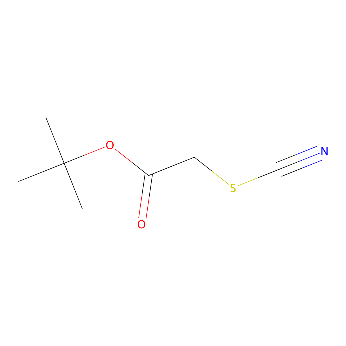 Tert-butyl thiocyanatoacetate molecular structure, CAS 37073-49-7
