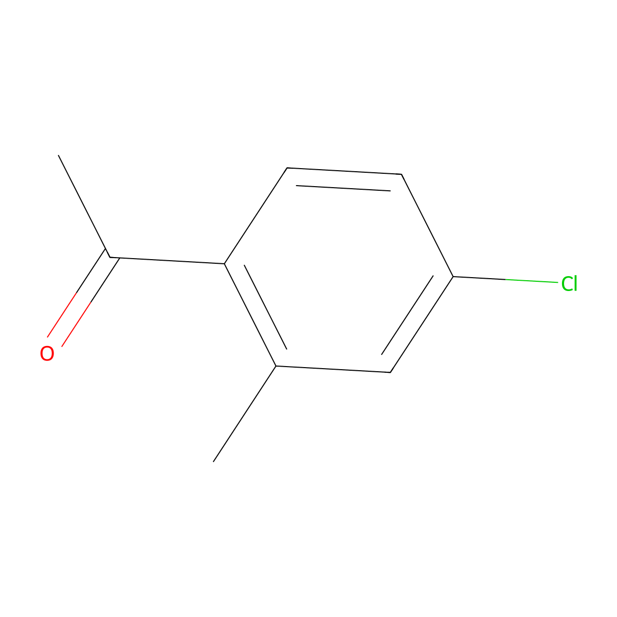 1-(4-Chloro-2-methylphenyl)ethan-1-one molecular structure, CAS 37074-38-7