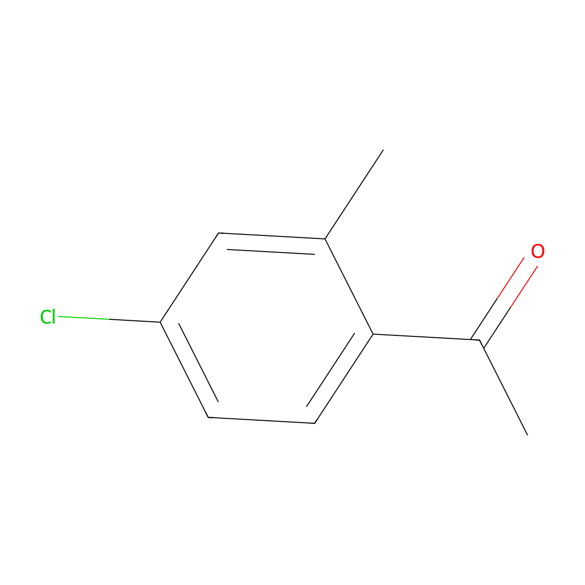 1-(4-Chloro-2-methylphenyl)ethan-1-one molecular structure, CAS 37074-38-7