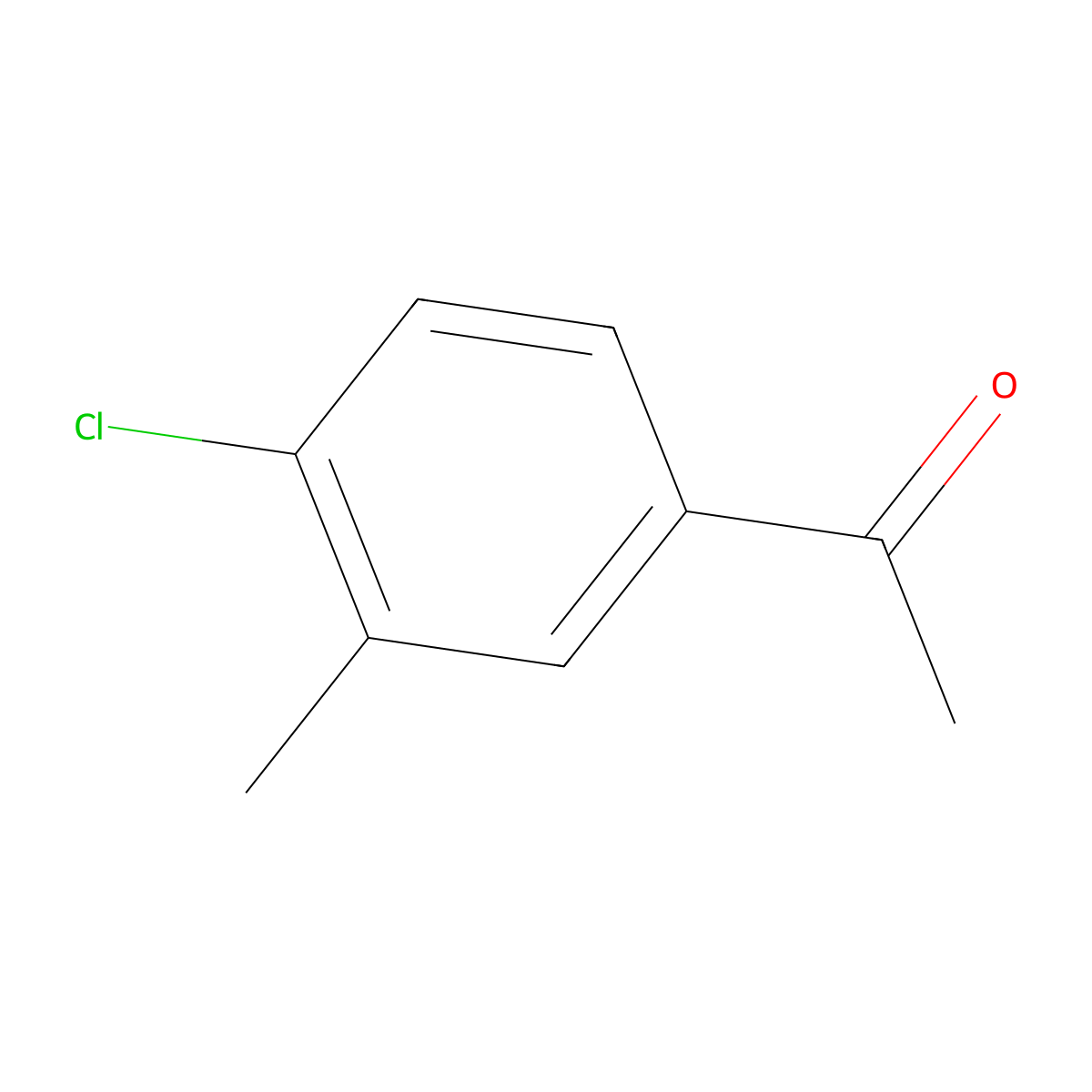 4'-Chloro-3'-methylacetophenone molecular structure, CAS 37074-39-8
