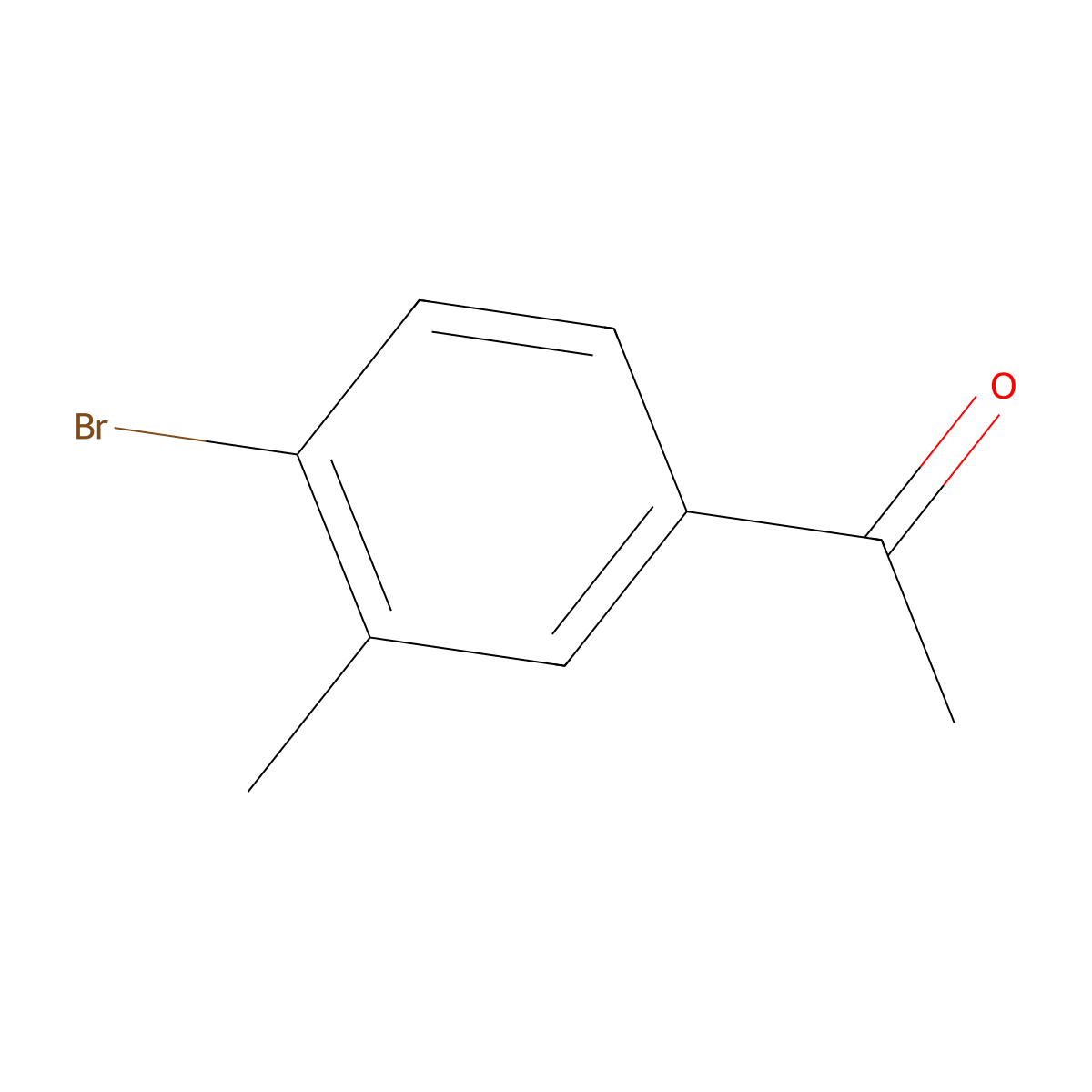 1-(4-Bromo-3-methylphenyl)ethanone molecular structure, CAS 37074-40-1